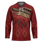 Aotearoa Maori Waikato Tainui Iwi Hockey Jersey Korowai Tukutuku Kaokao Motifs