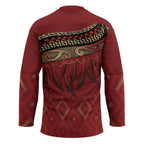 Aotearoa Maori Waikato Tainui Iwi Hockey Jersey Korowai Tukutuku Kaokao Motifs