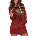 Aotearoa Maori Waikato Tainui Iwi Hoodie Dress Korowai Tukutuku Kaokao Motifs