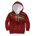Aotearoa Maori Waikato Tainui Iwi Kid Hoodie Korowai Tukutuku Kaokao Motifs