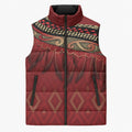 Aotearoa Maori Waikato Tainui Iwi Sleeveless Puffer Jacket Korowai Tukutuku Kaokao Motifs