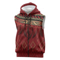Aotearoa Maori Waikato Tainui Iwi Sleeveless Zip Hoodie Korowai Tukutuku Kaokao Motifs