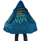 Aotearoa Maori Ngati Kahungunu Iwi Paua Blue Cloak Korowai Tukutuku Kaokao Motifs