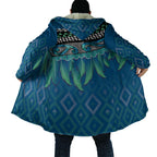 Aotearoa Maori Ngati Kahungunu Iwi Paua Blue Cloak Korowai Tukutuku Kaokao Motifs