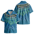 Aotearoa Maori Ngati Kahungunu Iwi Paua Blue Kid Hawaiian Shirt Korowai Tukutuku Kaokao Motifs