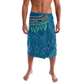Aotearoa Maori Ngati Kahungunu Iwi Paua Blue Lavalava Korowai Tukutuku Kaokao Motifs