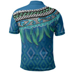 Aotearoa Maori Ngati Kahungunu Iwi Paua Blue Polo Shirt Korowai Tukutuku Kaokao Motifs