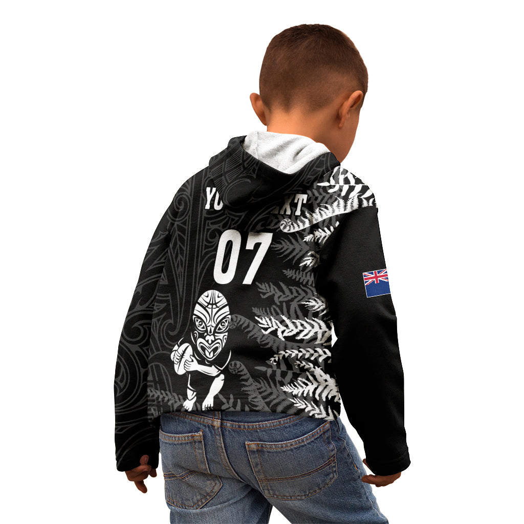 personalised-new-zealand-rugby-kid-hoodie-silver-fern-basic-2023-world-cup