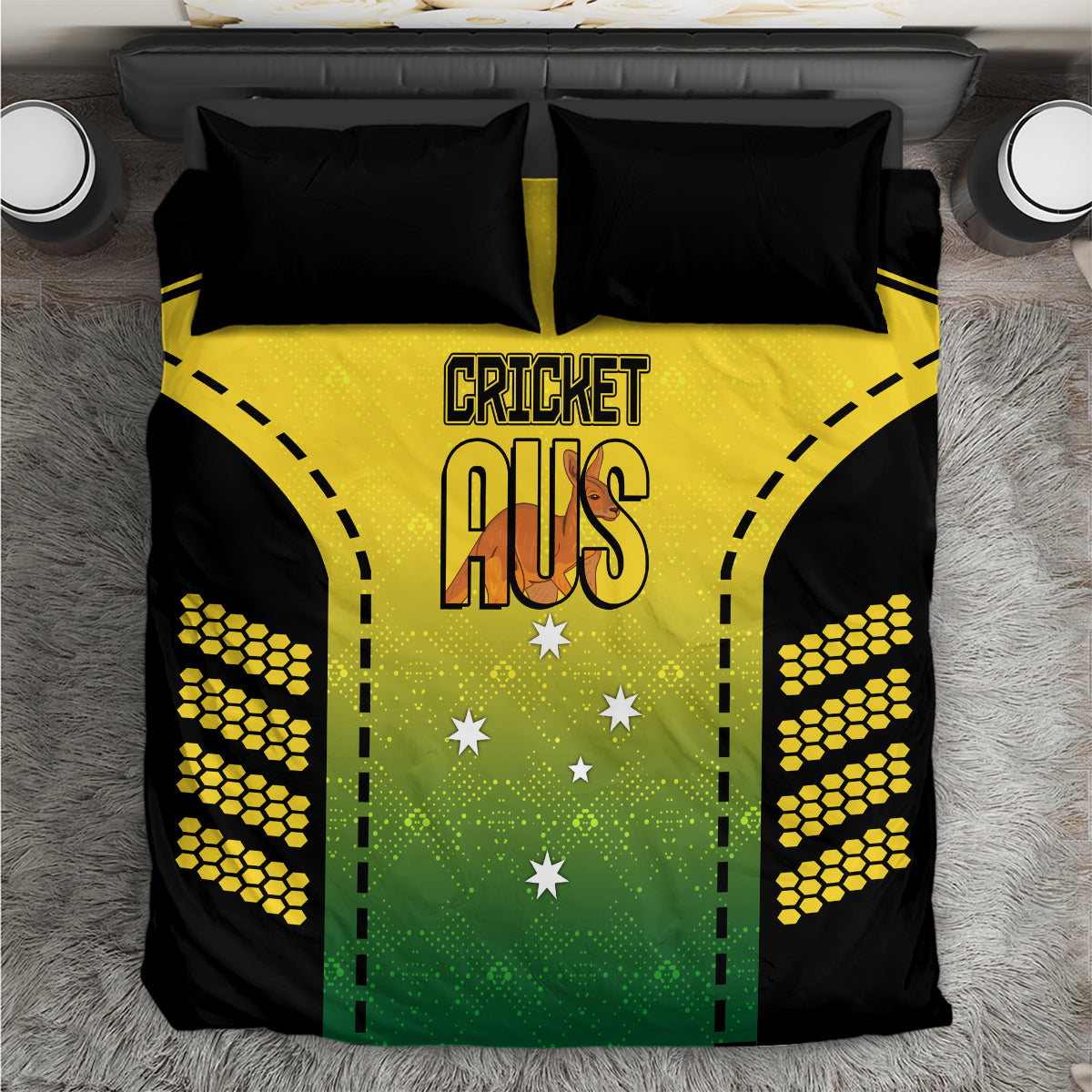 custom-australia-cricket-bedding-set-kangaroo-champions-2023-go-aussies