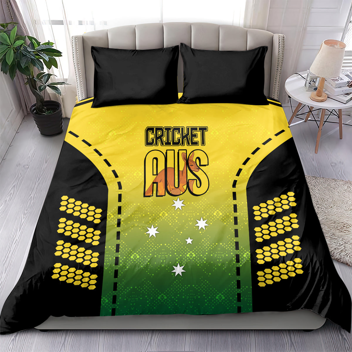 custom-australia-cricket-bedding-set-kangaroo-champions-2023-go-aussies