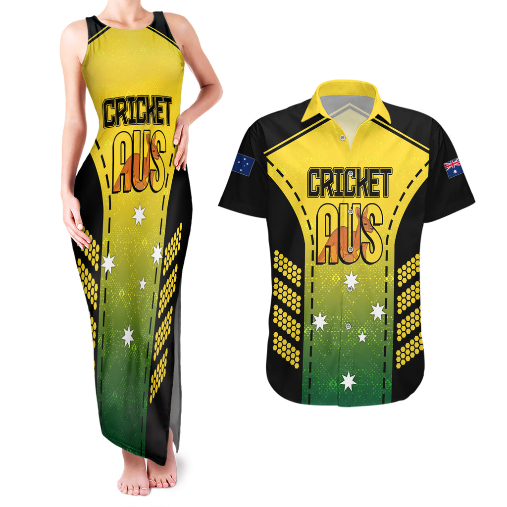 custom-australia-cricket-couples-matching-tank-maxi-dress-and-hawaiian-shirt-kangaroo-champions-2023-go-aussies
