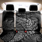Aotearoa Personalized Lawn Bowls Maori Back Car Seat Cover New Zealand Black Tribal Silver Fern - Aussie Hoodie