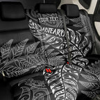 Aotearoa Personalized Lawn Bowls Maori Back Car Seat Cover New Zealand Black Tribal Silver Fern - Aussie Hoodie