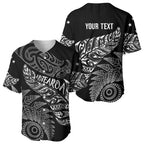 Aotearoa Personalized Lawn Bowls Maori Baseball Jersey New Zealand Black Tribal Silver Fern - Aussie Hoodie