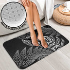 Aotearoa Personalized Lawn Bowls Maori Bathroom Set New Zealand Black Tribal Silver Fern - Aussie Hoodie
