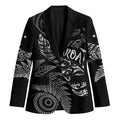 Aotearoa Personalized Lawn Bowls Maori Blazer New Zealand Black Tribal Silver Fern - Aussie Hoodie