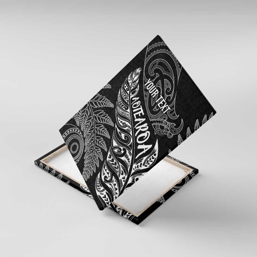 Aotearoa Personalized Lawn Bowls Maori Canvas Wall Art New Zealand Black Tribal Silver Fern - Aussie Hoodie