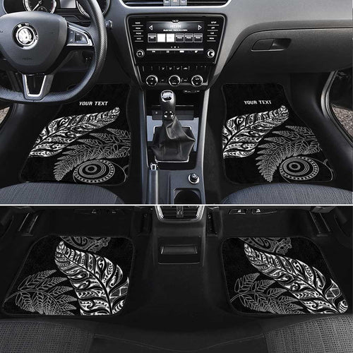 Aotearoa Personalized Lawn Bowls Maori Car Mats New Zealand Black Tribal Silver Fern - Aussie Hoodie