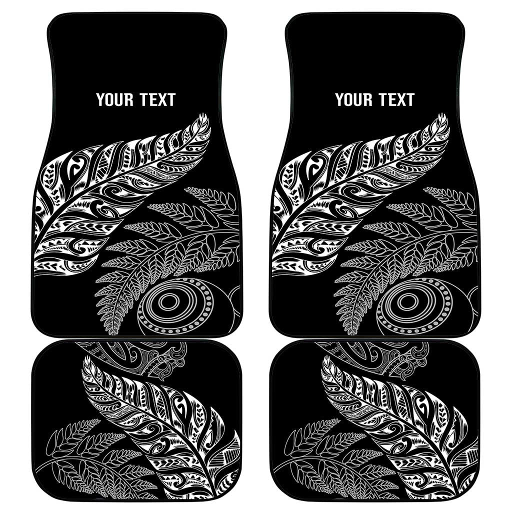 Aotearoa Personalized Lawn Bowls Maori Car Mats New Zealand Black Tribal Silver Fern - Aussie Hoodie