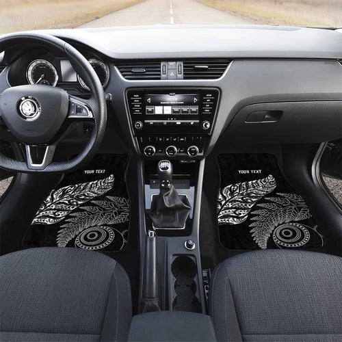 Aotearoa Personalized Lawn Bowls Maori Car Mats New Zealand Black Tribal Silver Fern - Aussie Hoodie