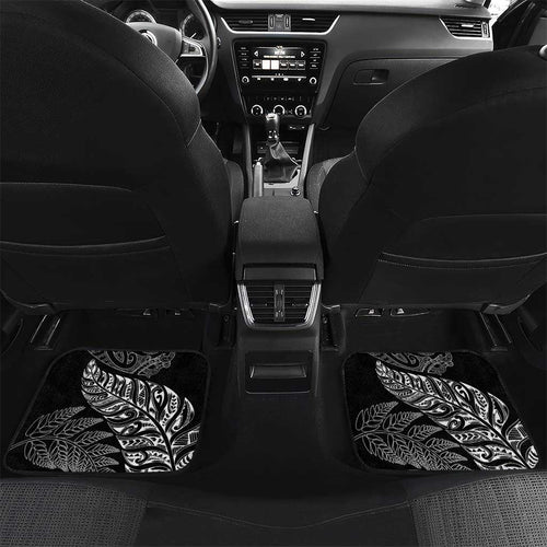 Aotearoa Personalized Lawn Bowls Maori Car Mats New Zealand Black Tribal Silver Fern - Aussie Hoodie
