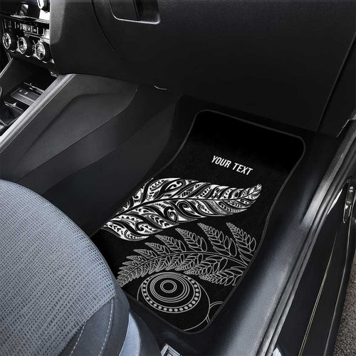 Aotearoa Personalized Lawn Bowls Maori Car Mats New Zealand Black Tribal Silver Fern - Aussie Hoodie