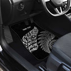 Aotearoa Personalized Lawn Bowls Maori Car Mats New Zealand Black Tribal Silver Fern - Aussie Hoodie