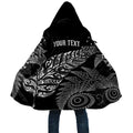 Aotearoa Personalized Lawn Bowls Maori Cloak New Zealand Black Tribal Silver Fern - Aussie Hoodie
