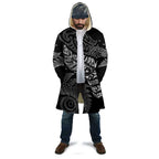Aotearoa Personalized Lawn Bowls Maori Cloak New Zealand Black Tribal Silver Fern - Aussie Hoodie