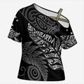 Aotearoa Personalized Lawn Bowls Maori Cross Shoulder Shirt New Zealand Black Tribal Silver Fern - Aussie Hoodie