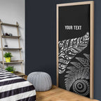Aotearoa Personalized Lawn Bowls Maori Door Cover New Zealand Black Tribal Silver Fern - Aussie Hoodie