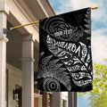 Aotearoa Personalized Lawn Bowls Maori Garden Flag New Zealand Black Tribal Silver Fern - Aussie Hoodie