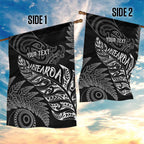 Aotearoa Personalized Lawn Bowls Maori Garden Flag New Zealand Black Tribal Silver Fern - Aussie Hoodie