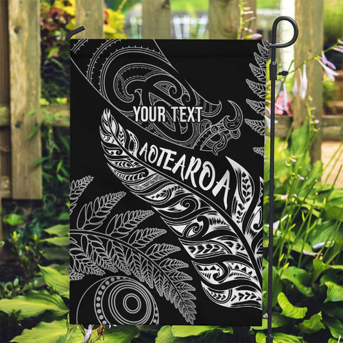 Aotearoa Personalized Lawn Bowls Maori Garden Flag New Zealand Black Tribal Silver Fern - Aussie Hoodie