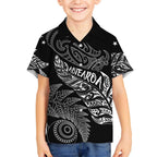Aotearoa Personalized Lawn Bowls Maori Hawaiian Shirt New Zealand Black Tribal Silver Fern - Aussie Hoodie