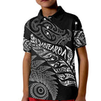 Aotearoa Personalized Lawn Bowls Maori Kid Polo Shirt New Zealand Black Tribal Silver Fern - Aussie Hoodie