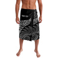 Aotearoa Personalized Lawn Bowls Maori Lavalava New Zealand Black Tribal Silver Fern - Aussie Hoodie