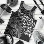 Aotearoa Personalized Lawn Bowls Maori Men Tank Top New Zealand Black Tribal Silver Fern - Aussie Hoodie