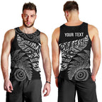 Aotearoa Personalized Lawn Bowls Maori Men Tank Top New Zealand Black Tribal Silver Fern - Aussie Hoodie