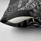 Aotearoa Personalized Lawn Bowls Maori Pillow Cover New Zealand Black Tribal Silver Fern - Aussie Hoodie