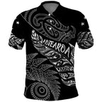 Aotearoa Personalized Lawn Bowls Maori Polo Shirt New Zealand Black Tribal Silver Fern - Aussie Hoodie