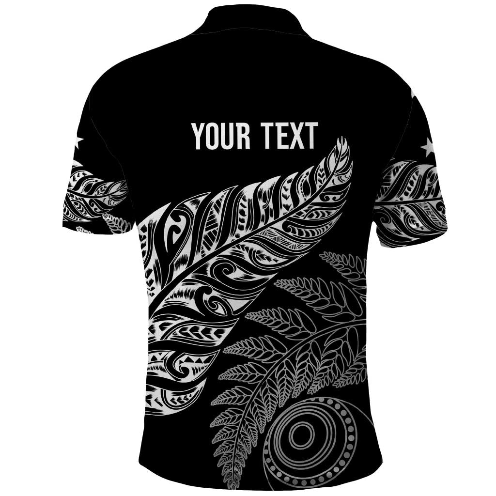 Aotearoa Personalized Lawn Bowls Maori Polo Shirt New Zealand Black Tribal Silver Fern - Aussie Hoodie