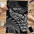 Aotearoa Personalized Lawn Bowls Maori Puzzle New Zealand Black Tribal Silver Fern - Aussie Hoodie