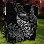 Aotearoa Personalized Lawn Bowls Maori Quilt New Zealand Black Tribal Silver Fern - Aussie Hoodie
