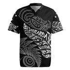 Aotearoa Personalized Lawn Bowls Maori Rugby Jersey New Zealand Black Tribal Silver Fern - Aussie Hoodie