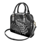 Aotearoa Personalized Lawn Bowls Maori Shoulder Handbag New Zealand Black Tribal Silver Fern - Aussie Hoodie