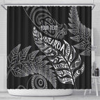 Aotearoa Personalized Lawn Bowls Maori Shower Curtain New Zealand Black Tribal Silver Fern - Aussie Hoodie
