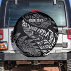 Aotearoa Personalized Lawn Bowls Maori Spare Tire Cover New Zealand Black Tribal Silver Fern - Aussie Hoodie