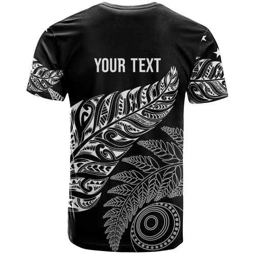 Aotearoa Personalized Lawn Bowls Maori T Shirt New Zealand Black Tribal Silver Fern - Aussie Hoodie