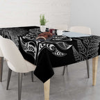 Aotearoa Personalized Lawn Bowls Maori Tablecloth New Zealand Black Tribal Silver Fern - Aussie Hoodie